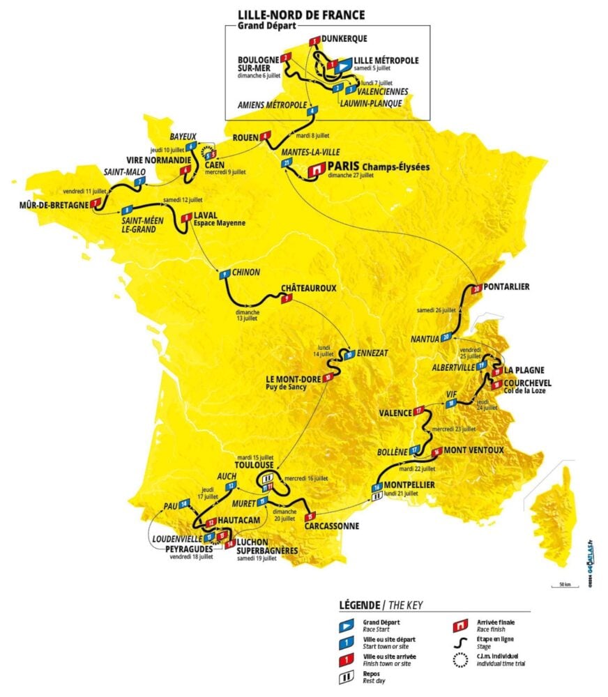Tour de France 2025 De route en etappes En Route